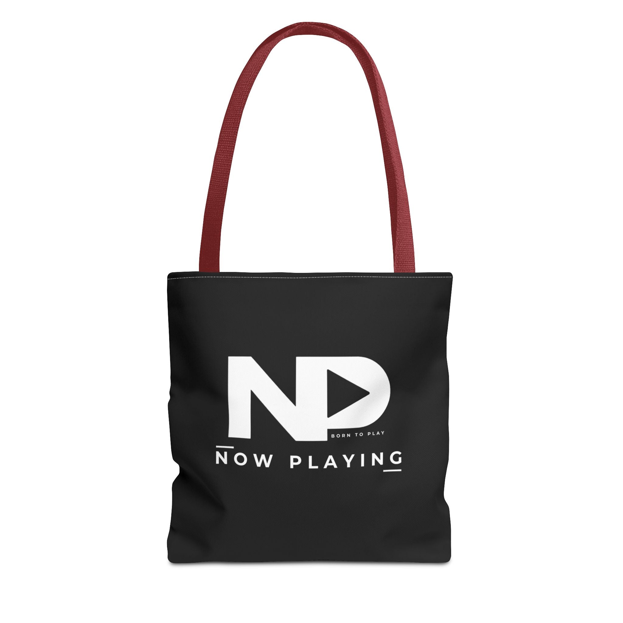 Now Playing Logo Tote Bag — Black Graphic Music AOP Tote